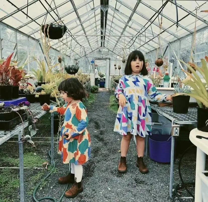 Summer Bobo Kids Clothes Girl Dress Autumn and Winter New Fashion Designer Printed Cotton Baby Long Sleeve Dress Girls Clothes