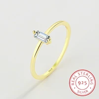 2022 new simple gold rings for women 100 925 sterling silver crystal finger classic cz wedding engagement fine gift jewelry