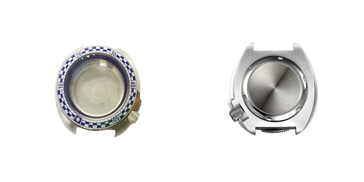 Mod Silver SKX6105 Sapphire/Mineral Glass Watch Case Rally Bezel Insert 20ATM Waterproof Watch Case For NH35 NH36 Movement Watch