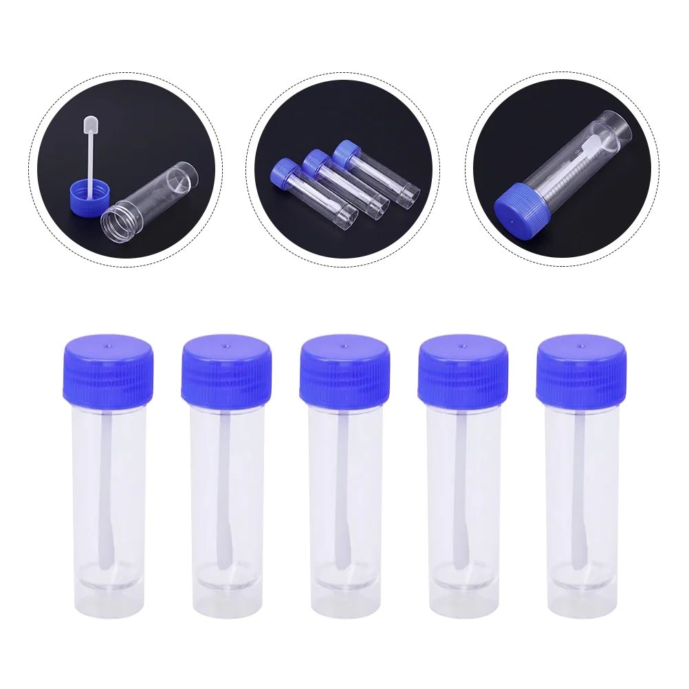 

50 Pcs Sample Cup Container Urine Plastic Go Containers Specimen Disposable Sealed Fecal