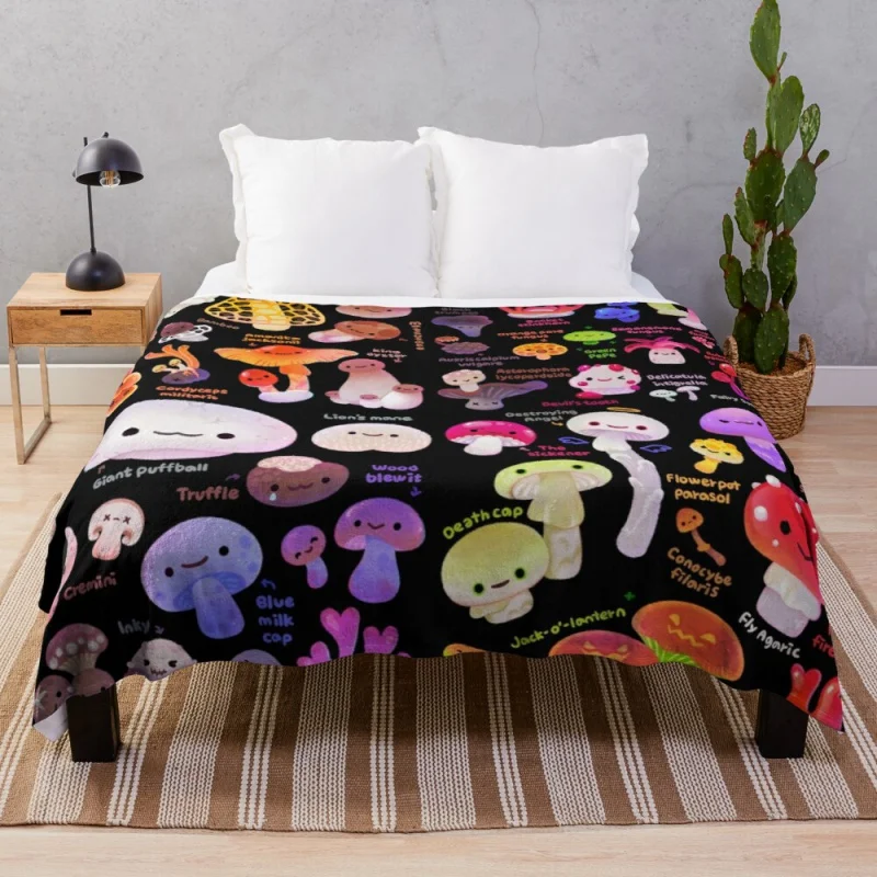 

Mushroom - name Throw Blanket