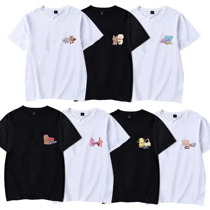 

Набор для украшения в Корейском стиле, футболка в стиле K-POP, женская футболка с графическим рисунком в стиле ольчжан, Повседневная футболка ...