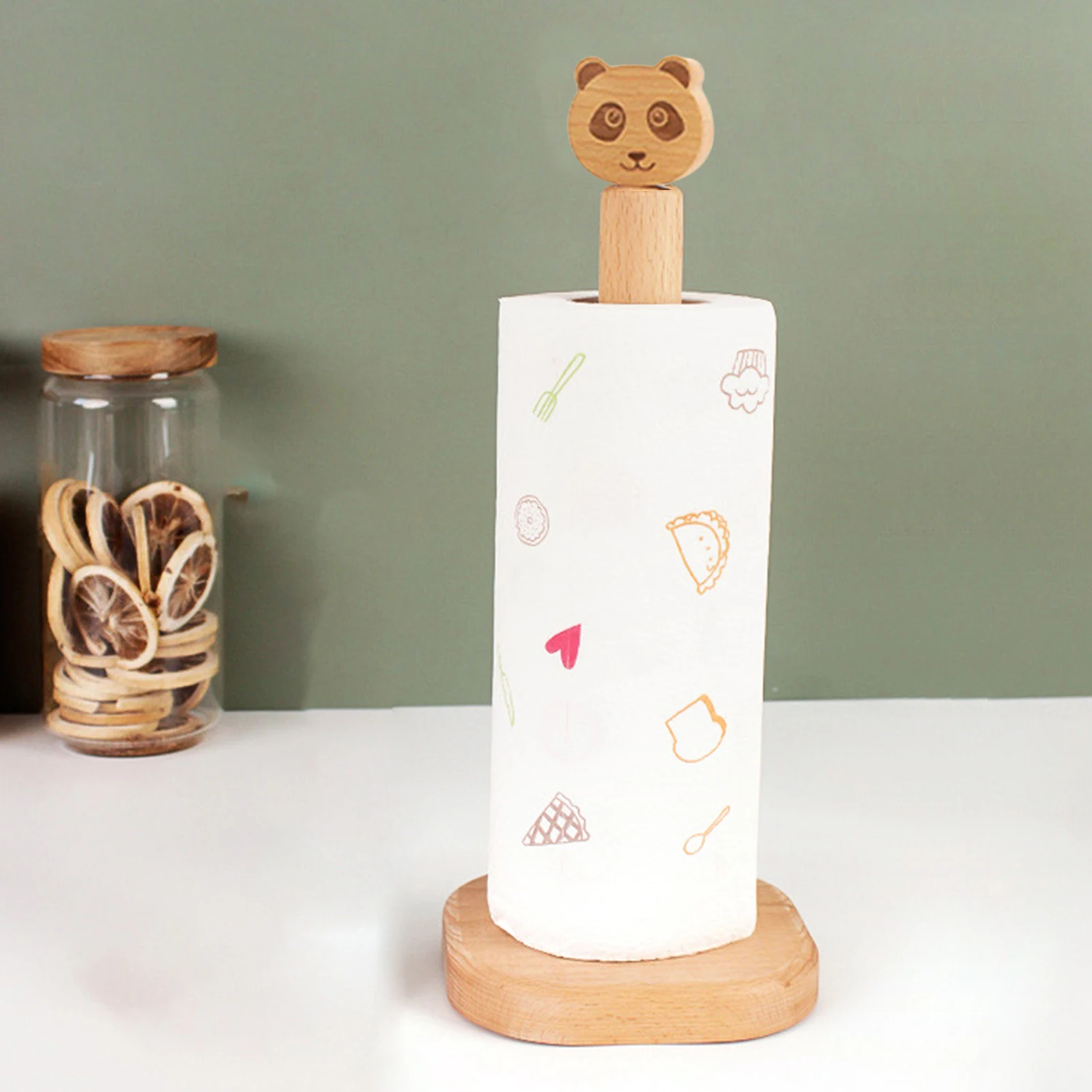 Держатель для бумажных полотенец держатель рулонов деревянная подставка