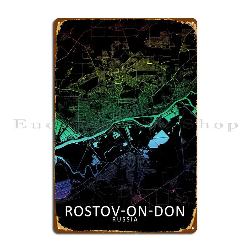 

Радужная карта Rostovondon, металлический знак, картина, Клубная печать, кинотеатр, жестяной знак, плакат