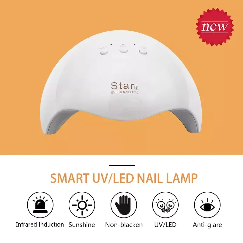 

NEW2023 1 UV LED Lamp Nail Dryer For Curing All Nail Gel Polish Nail Lamp For Manicure 12 LED 60s 120s USB Connector Nail Art To