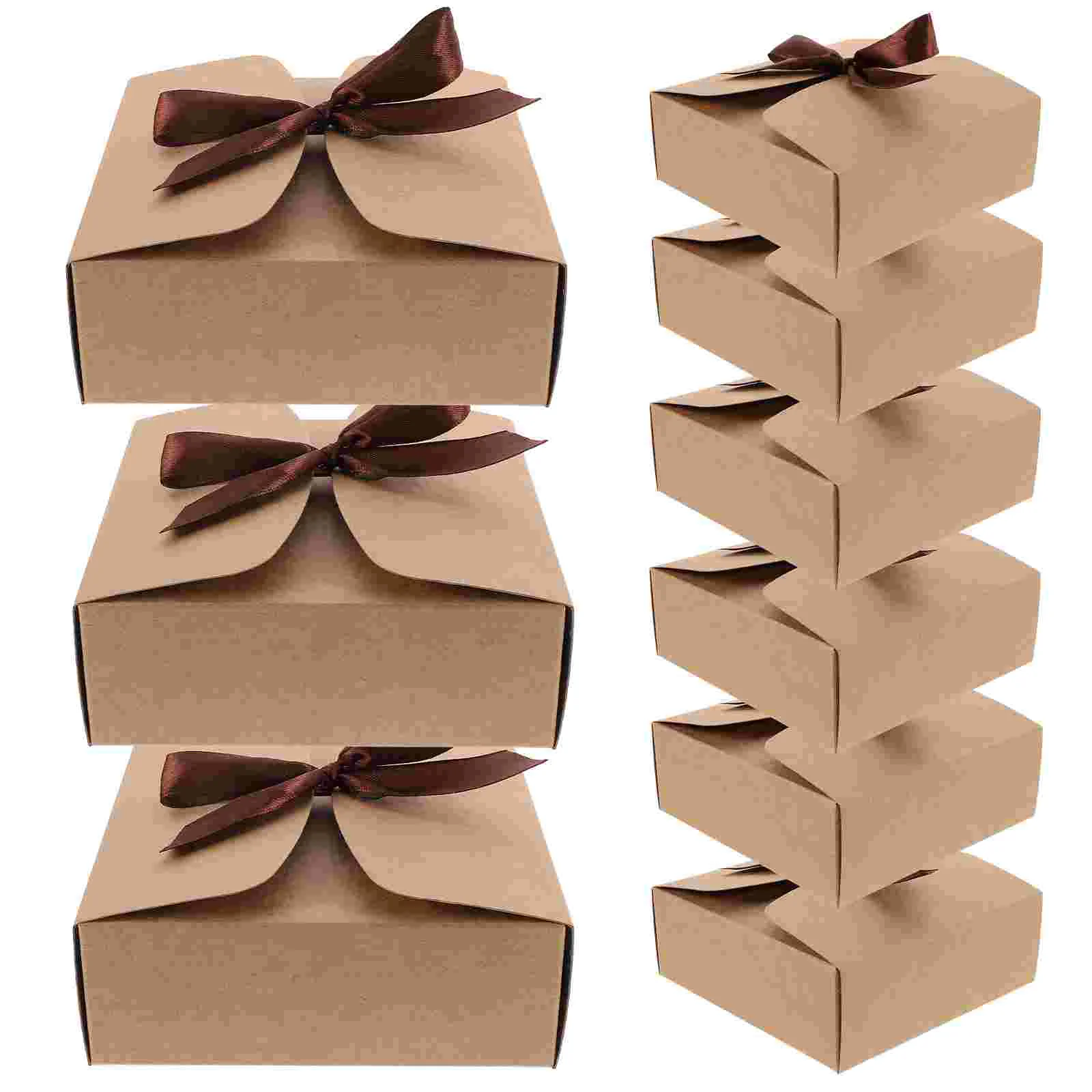 

20 Pcs Gift Party Case Cases Kraft Paper Portable Candy Gift Packaging Boxes Bridesmaid