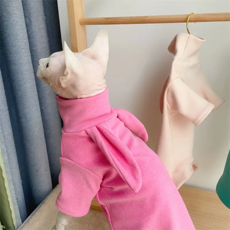 Cat Clothes Pet Autumn Winter Hairless Cat Costume  Devon Rex Sweater soft Kitty Outfits Sphynx Kitten Clothes for Cat Sphinx
