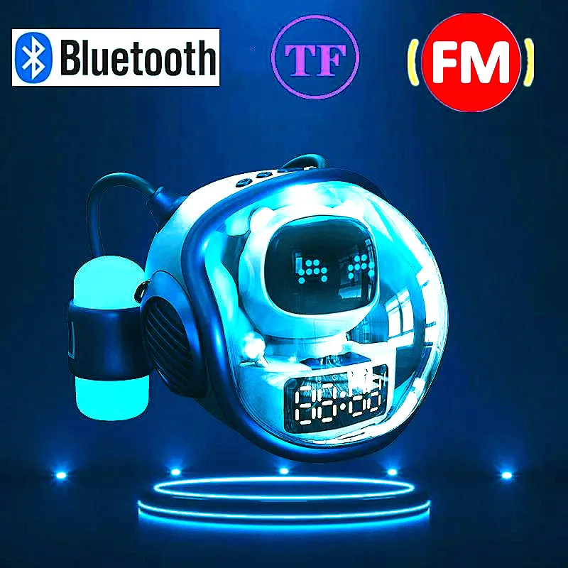 Беспроводная Bluetooth-колонка с FM-радио TF-картой и будильником