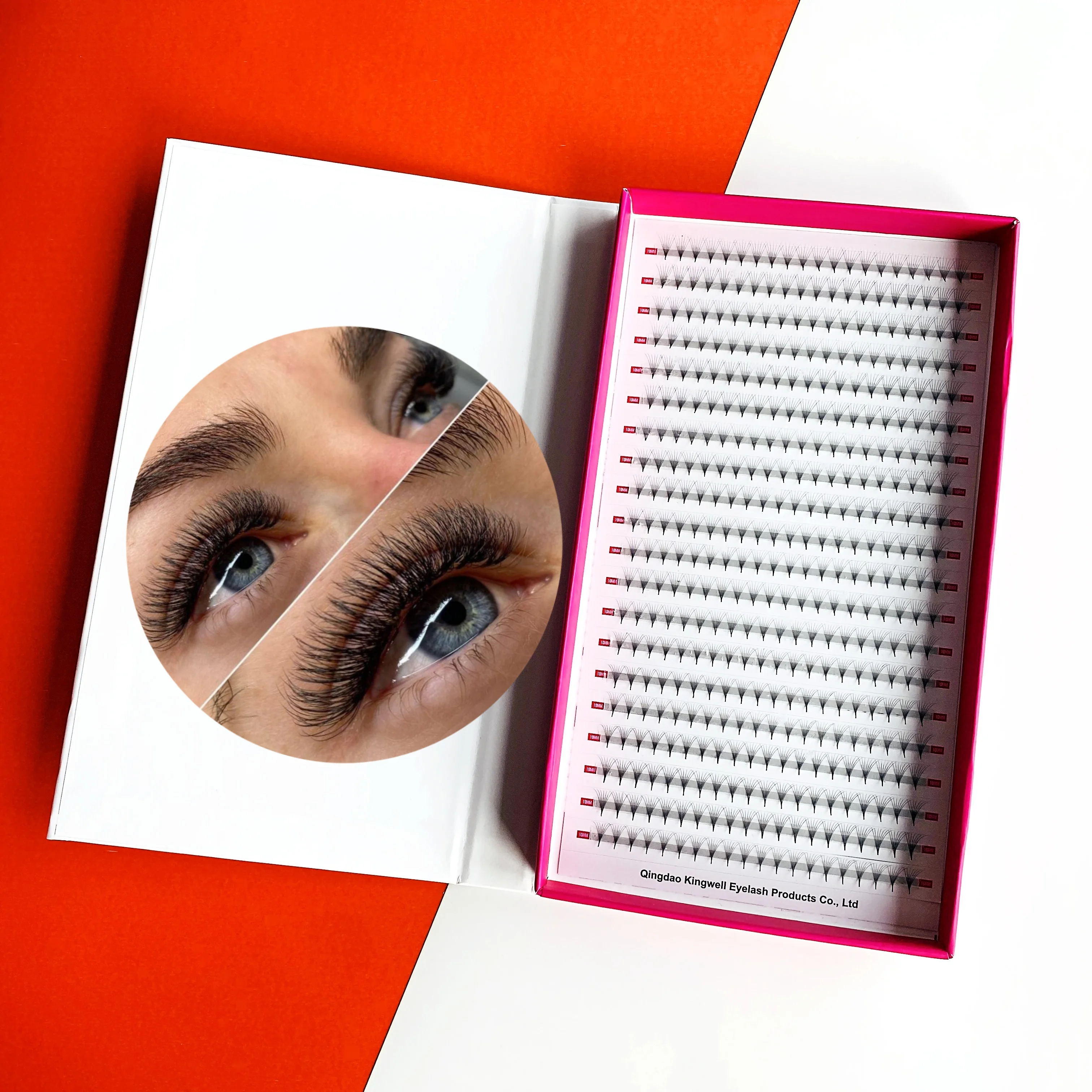 

400 Fans Free Shipping 8D 12D 14D Cardbaord Box Pointy Base Sharp Stem Slim Tips Volume Premade Fan Lashes Eyelash Extension