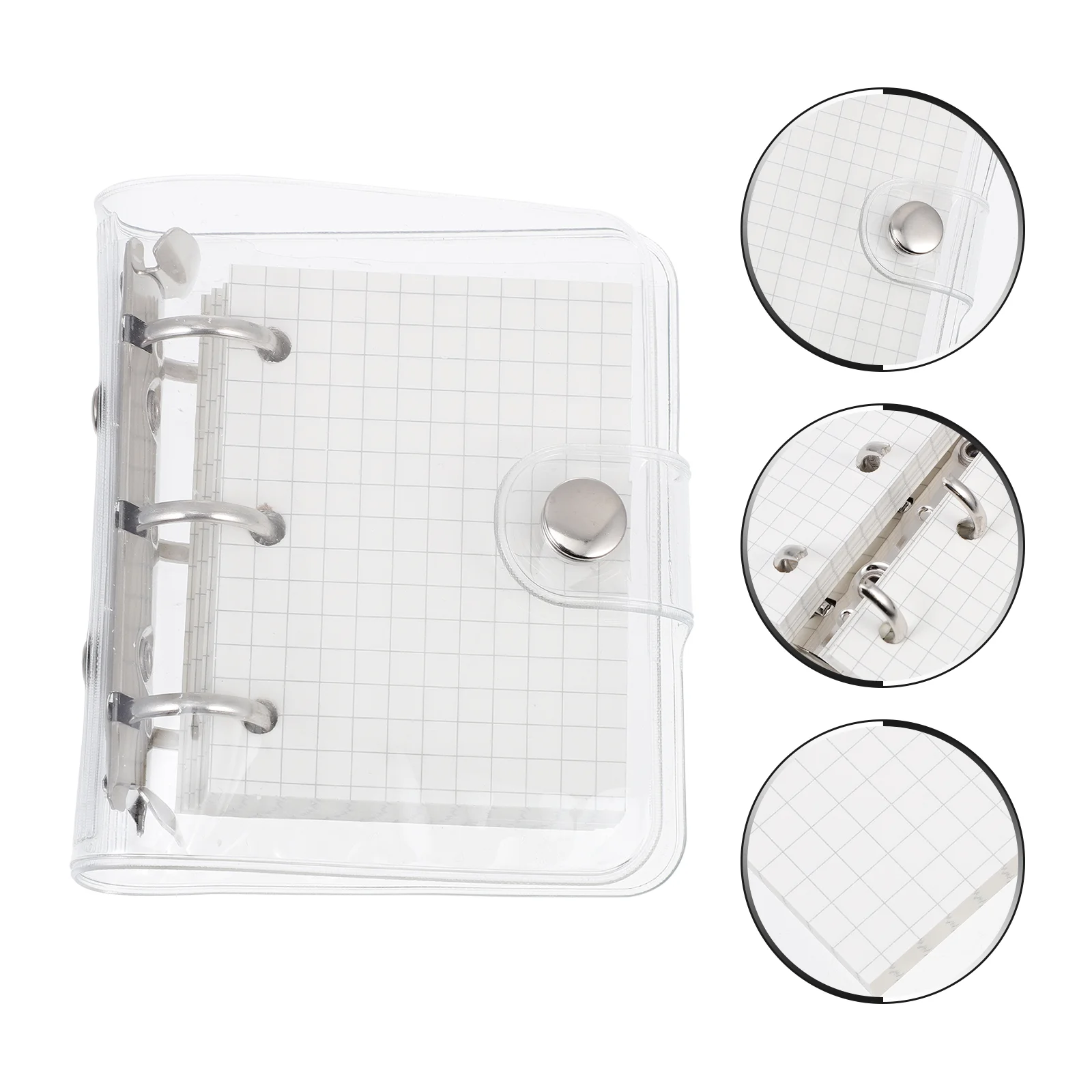 

Mini Notebook Small Notepad A6 Binder Portable Loose-leaf Money Tracker Multi-function Scrapbook Pocket