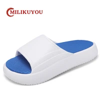 women soft slippers thick platform summer new female shoes men indoor bathroom anti slip shoes outdoor beach woman slippers