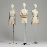 11style sewing twist female wood hand mannequin para ropa body props collarbone wedding cloth store model tripod base c024