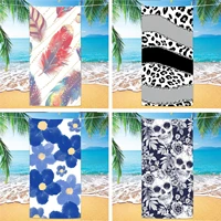 leopard lines prints no sand free quick dry beach towel surf poncho bath summer swimming fitness yoga xxl beach towel
