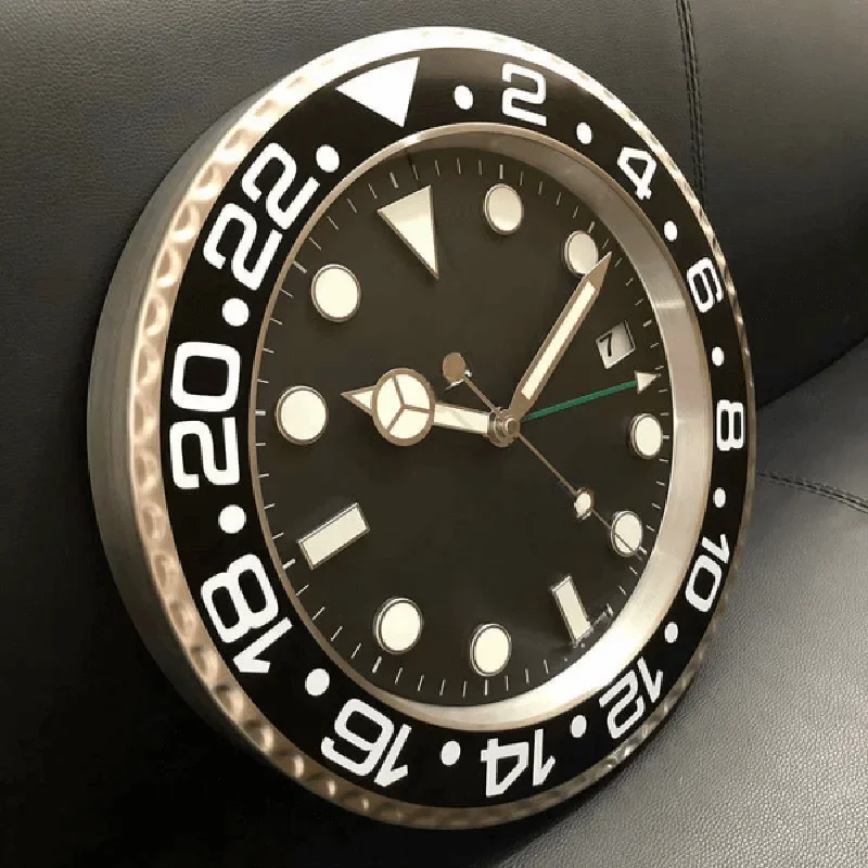 Роскошные настенные часы Rol olex Design Metal Art большие дешевые цифровые светящиеся