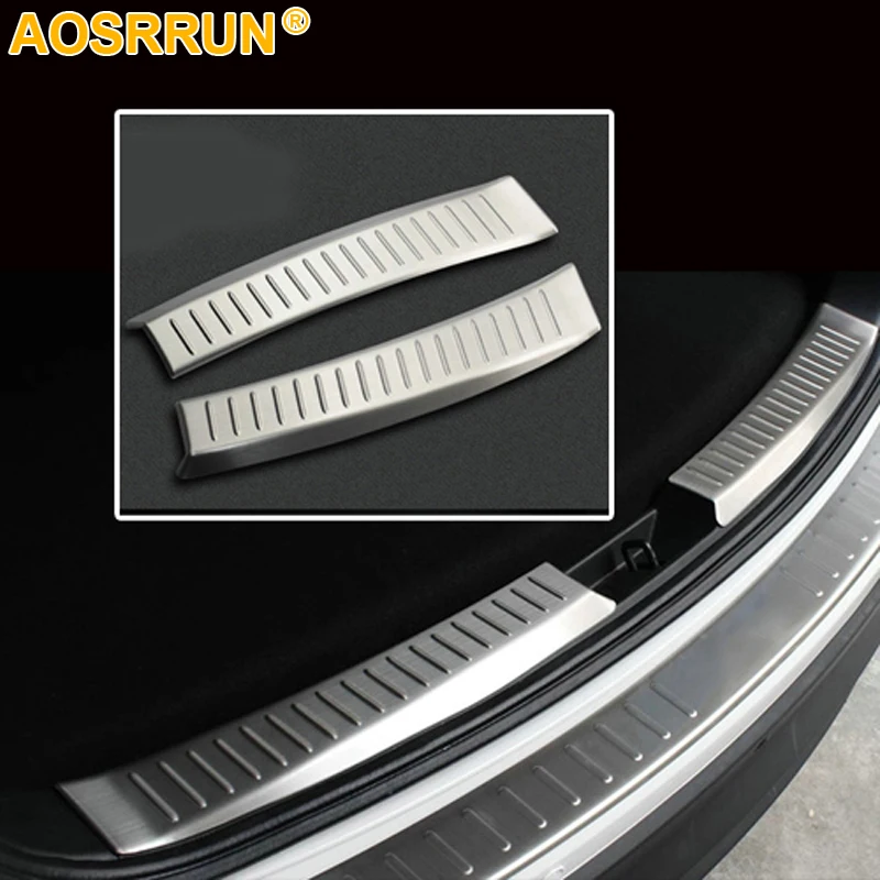 

For Mazda CX5 CX-5 2012 2013 2014 Stainless Steel Inner Rear Bumper Protector Sill Trunk Trim Car Accessories