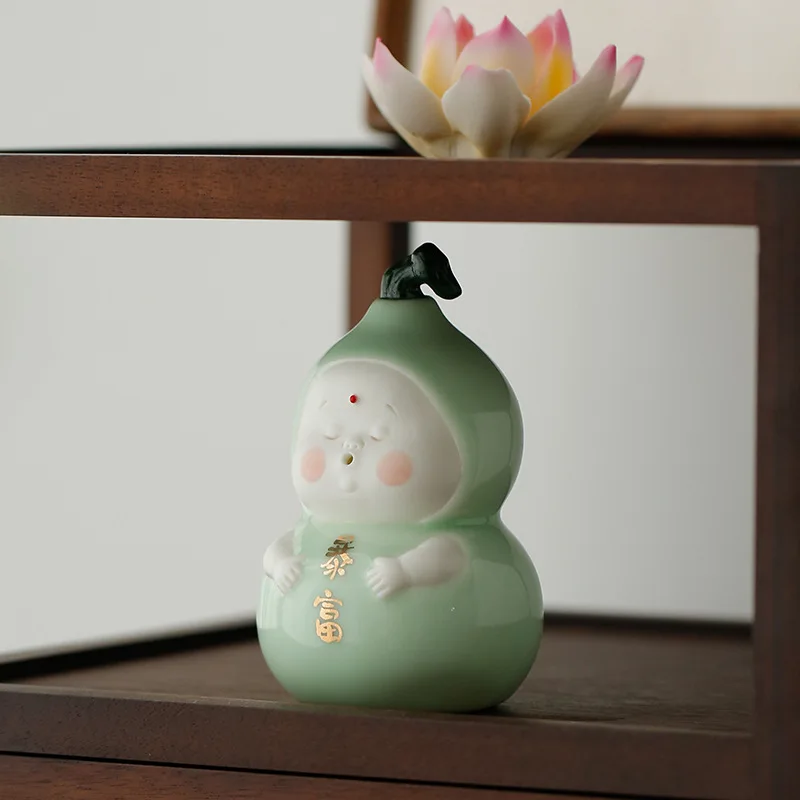 Белый китайский целадон взрывобезопасные маленькие украшения милый персонаж