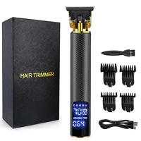 professional mens hair clippers zero gapped cordless hair trimmer haircut grooming kit for men rechargeable lcd display