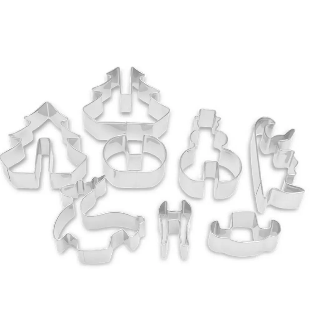 

Рождественская формочка для печенья 8 шт./компл. домашняя кухня 3D формочка для печенья из нержавеющей стали DIY формочка для выпечки Инструме...