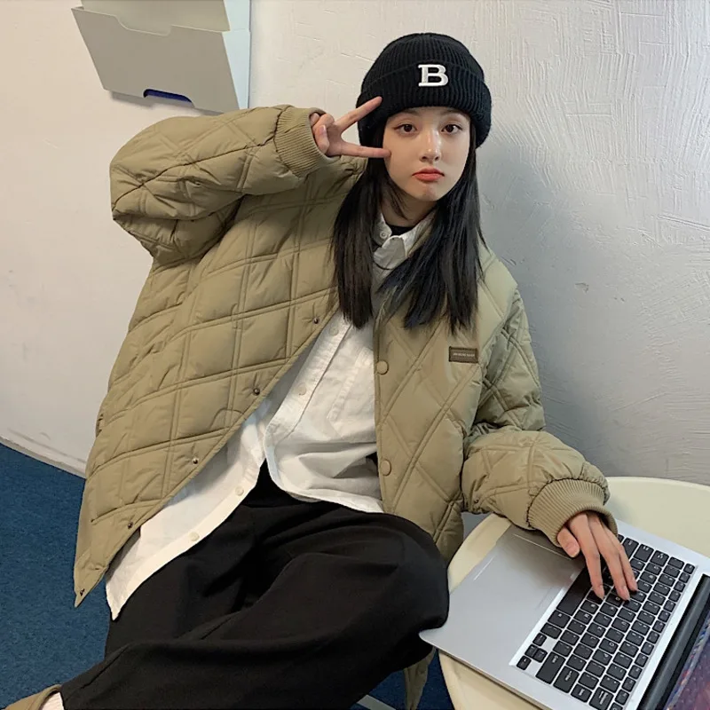 Winter Jacket Men Warm Fashion 4 Colors Casual Thickened Plaid Baseball Uniform Coat Men Korean Loose Short Coat Mens Parker