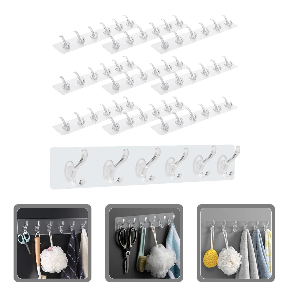 

10 Pcs Kitchen Hook Bar Hooks Home Rack Coat Hanger Decor Key Holder Pp Towel Kitchen Storage For Bedroom