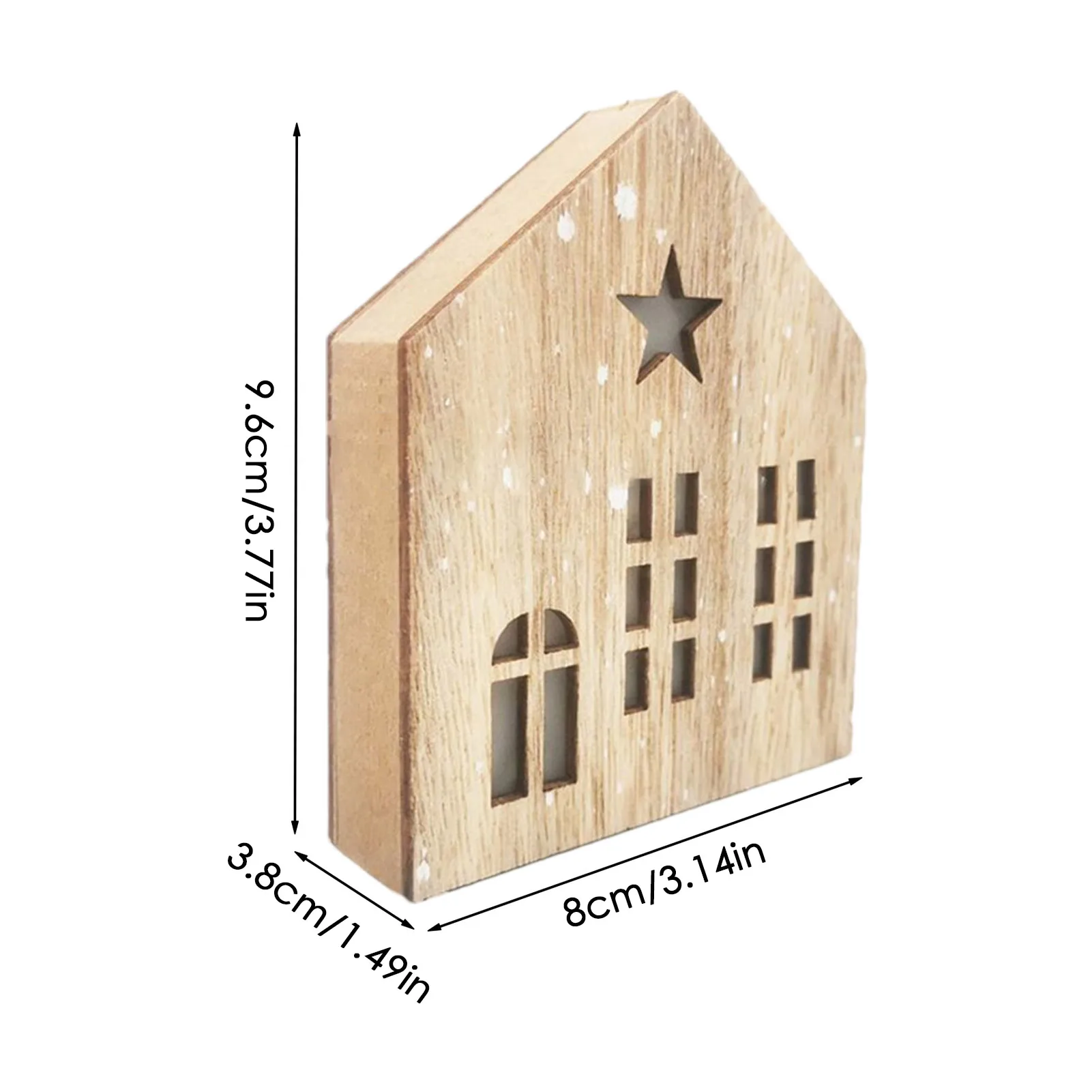 

Деревянный светодиодный дом для рождественского декора