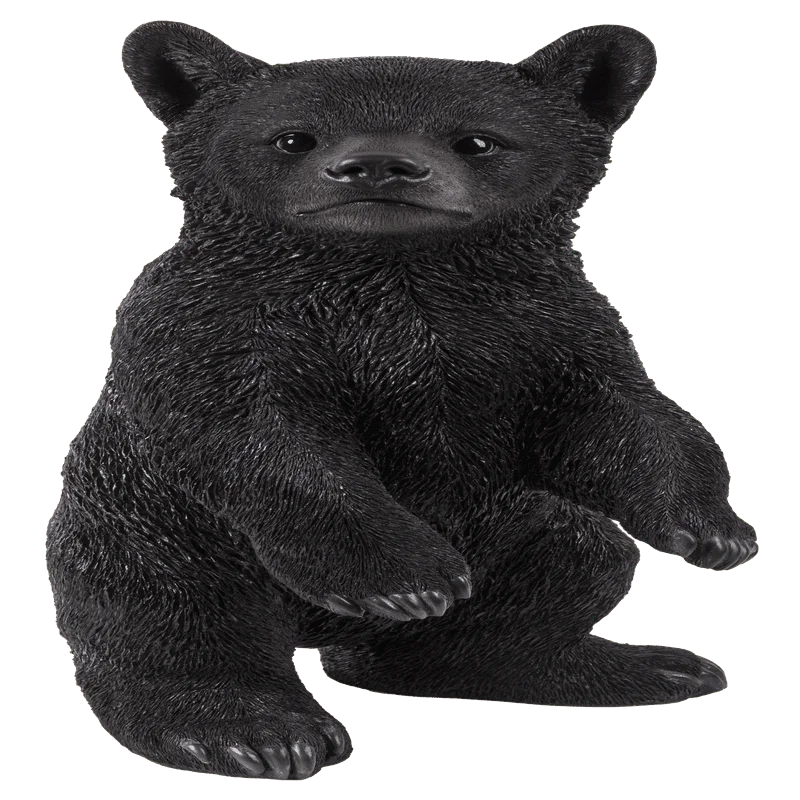 

Black Cub Standing Garden Statue