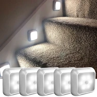 6 led night light pir auto motion sensor night lamp for children living room bedroom home staircase closet night light lamp