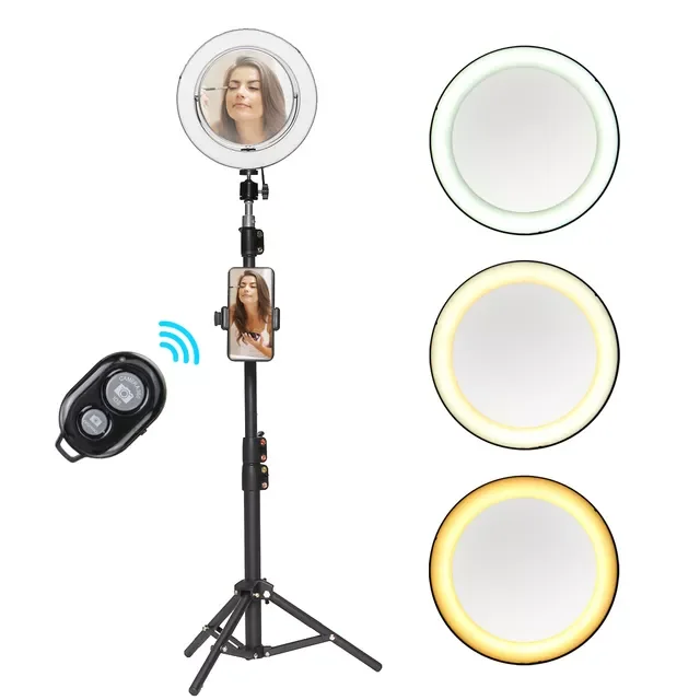 

Inch Ring Lamp Selfie Ring Light with Tripod LED USB Phone Holder for Tiktok YouTube Live Streaming Makeup Video Photography
