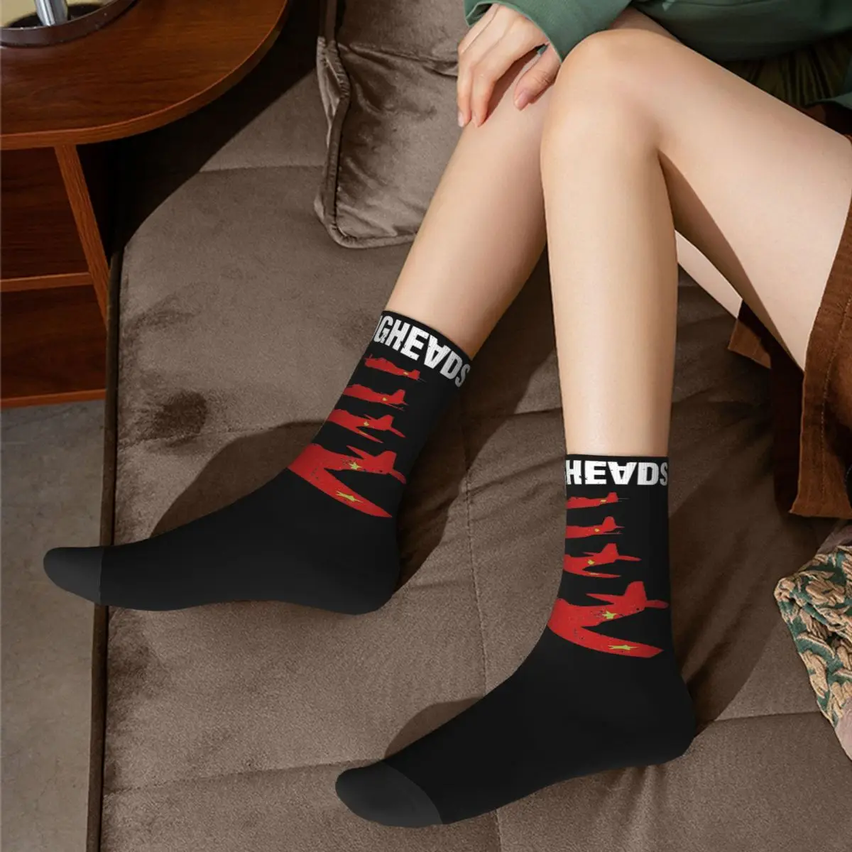 Сумасшедший дизайн Talking Heads Remain In Light Спортивные носки Длинные из полиэстера для