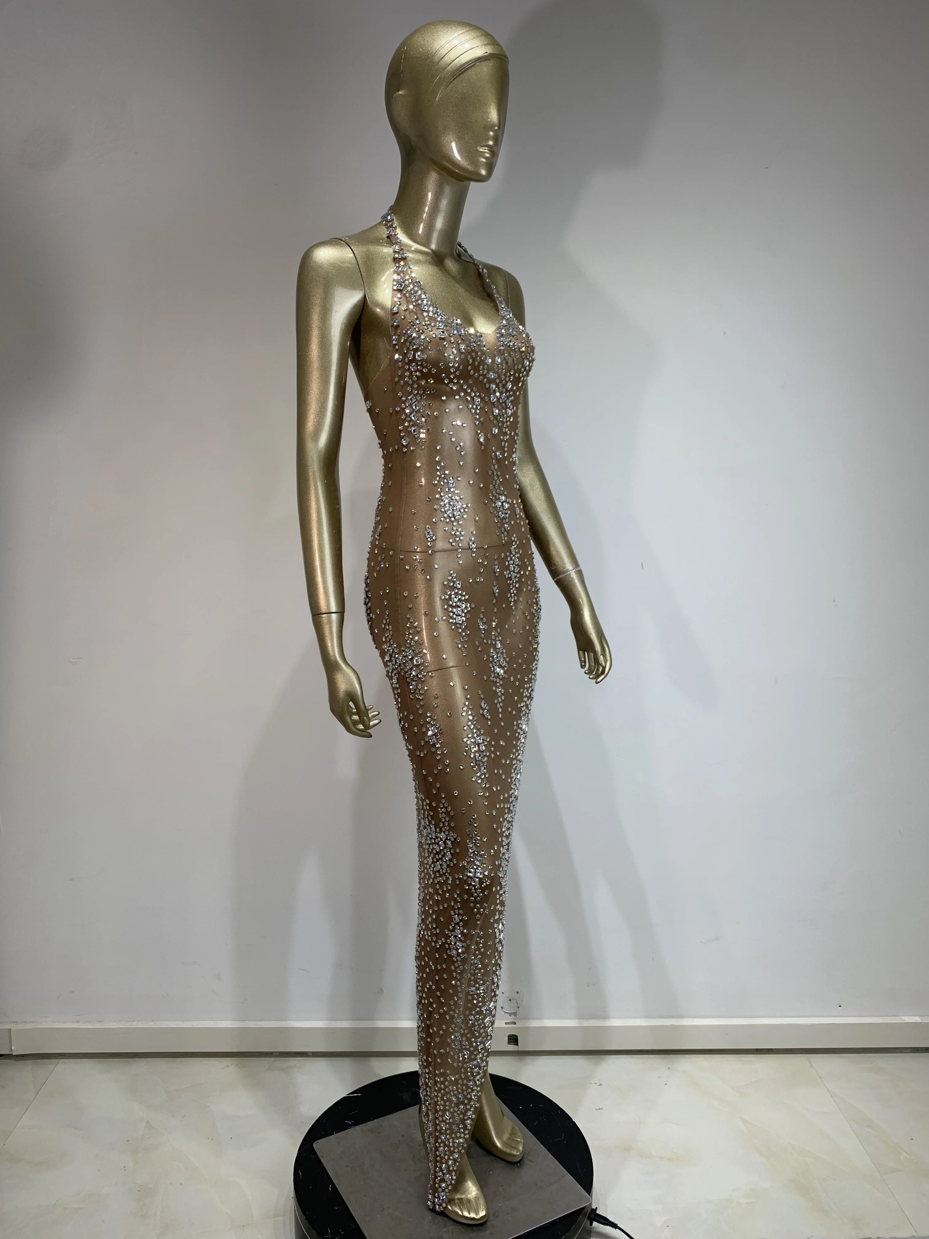 Блестящее вечернее платье со стразами женская одежда для знаменитостей дня