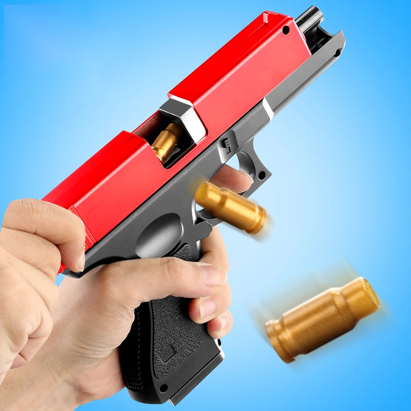 

Игрушечный пистолет M1911, новый черный Глок, ракушка, эжекционный пистолет для страйкбола, мягкая пуля, строительный подарок для детей, имита...