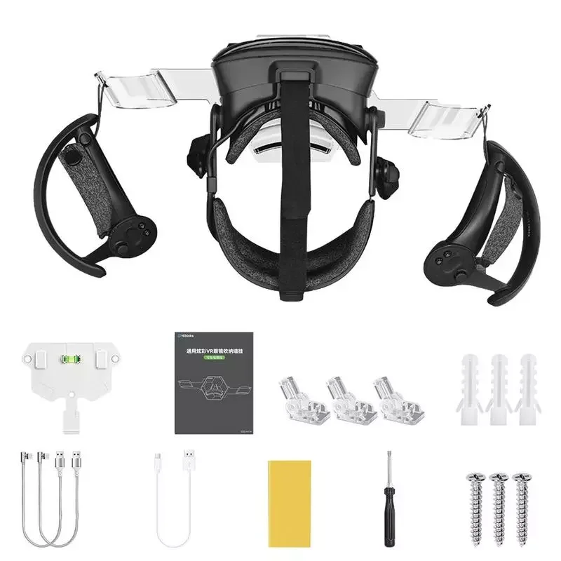 

Новая портативная настенная Подставка для хранения VR, адаптер для зарядного устройства, док-станция, аксессуары VR со светодиодным цветным д...