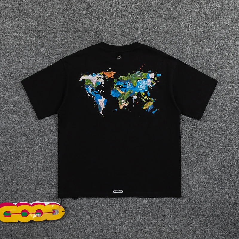 Фото Футболка GOODBRAND в американском стиле, модная, в стиле хип-хоп, для мужчин и женщин, высококачественная, с коротким рукавом №2