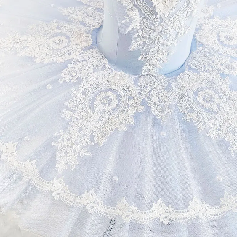 Сине-белое платье балерины профессиональная балетная пачка для детей девочек и