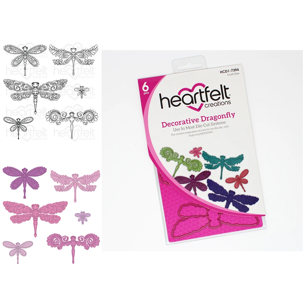 

2022 New Hot Sale Decorative Dragonfly Metal Cutting Dies Silicone Clear Stamps Set Scrapbook Diy Craft Embossing Reusable Molds