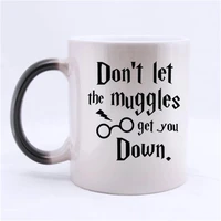 dont let the muggles mugs magical cups porcelain coffee mugs papa drinker tea cup heat reveal mug cold hot sensitive beer cups