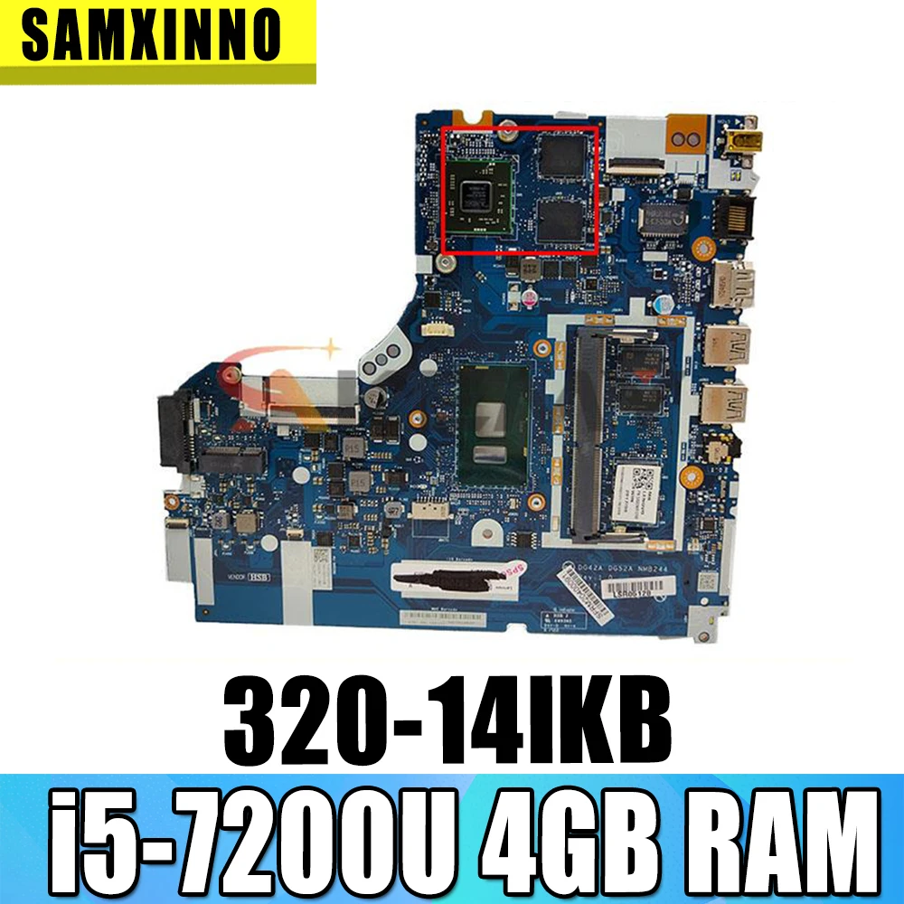 

Материнская плата DG42A DG52A для ноутбука lenovo 320-14IKB, NM-B244 с центральным процессором 2 Гб, GPU 4 Гб ОЗУ