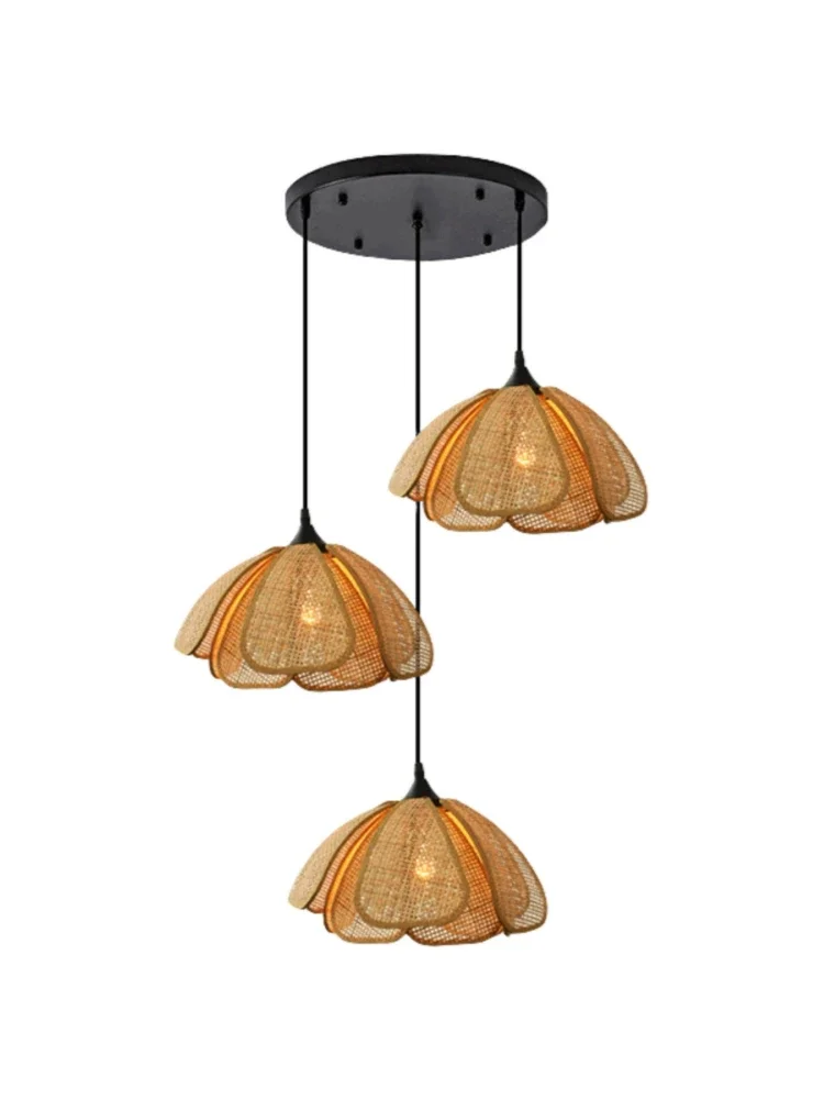 Подвесной светильник Winfordo E27 в японском стиле плетеная лампа из искусственного