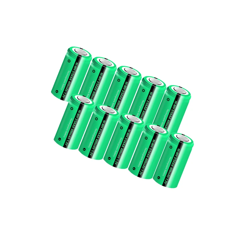 

10Pcs PKCELL 2/3 AAA Ni-MH Rechargeable Battery 1.2V 400mAh Flat Top For Solar Flowers Remote Control Garden Light Battery