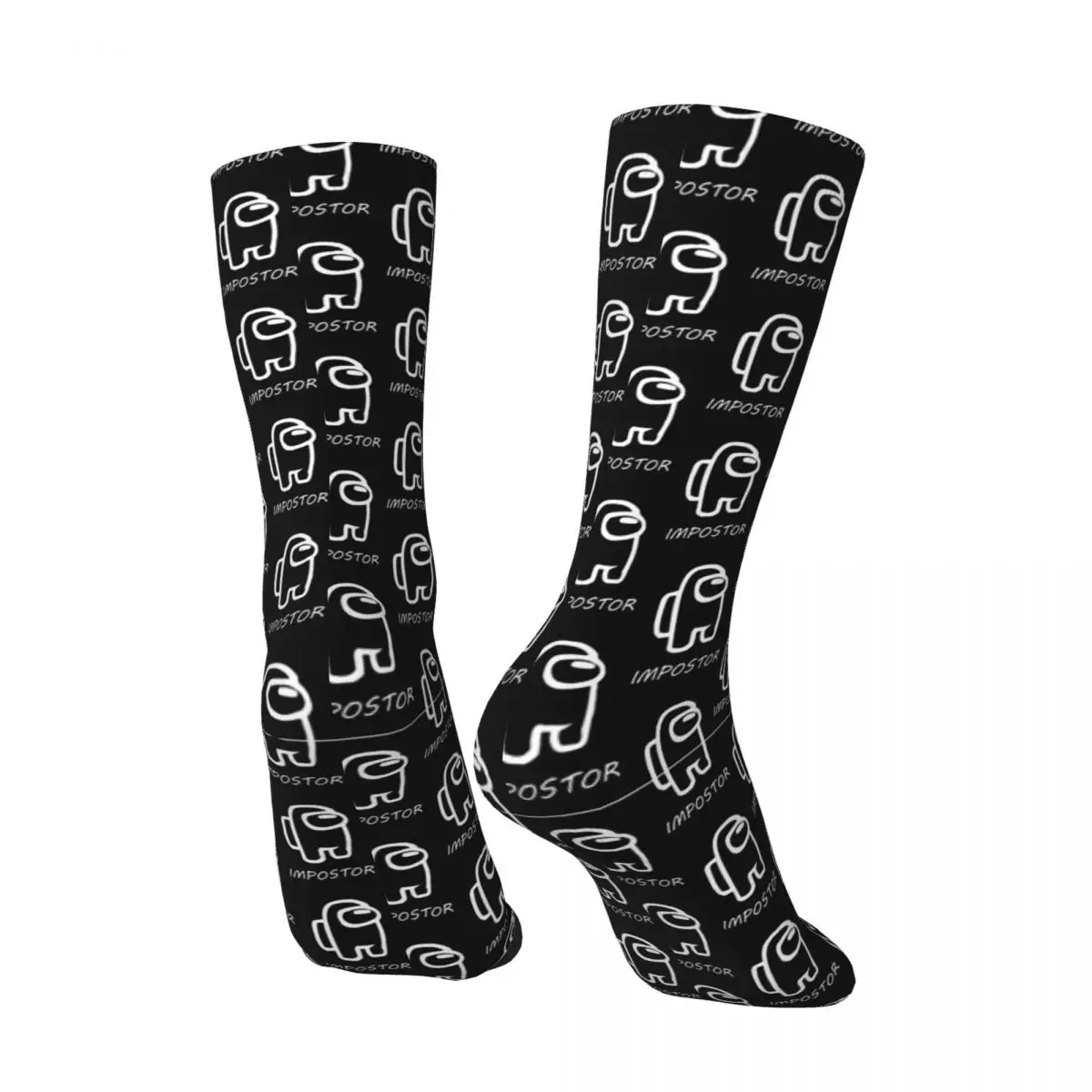 Funny Happy Men's compression Socks Impostor Retro Harajuku Among Us Street Style Novelty Casual Crew Crazy Sock Gift Printed