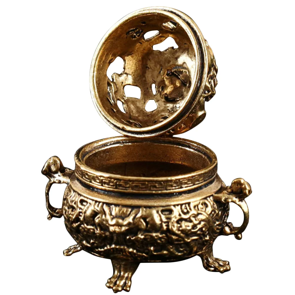 

Burner Holder Brass Censer Decor Mini Decorative Stove Catcher Ash Copper Aroma Chinese Oven Cone Sticks Bowl Portable Metal