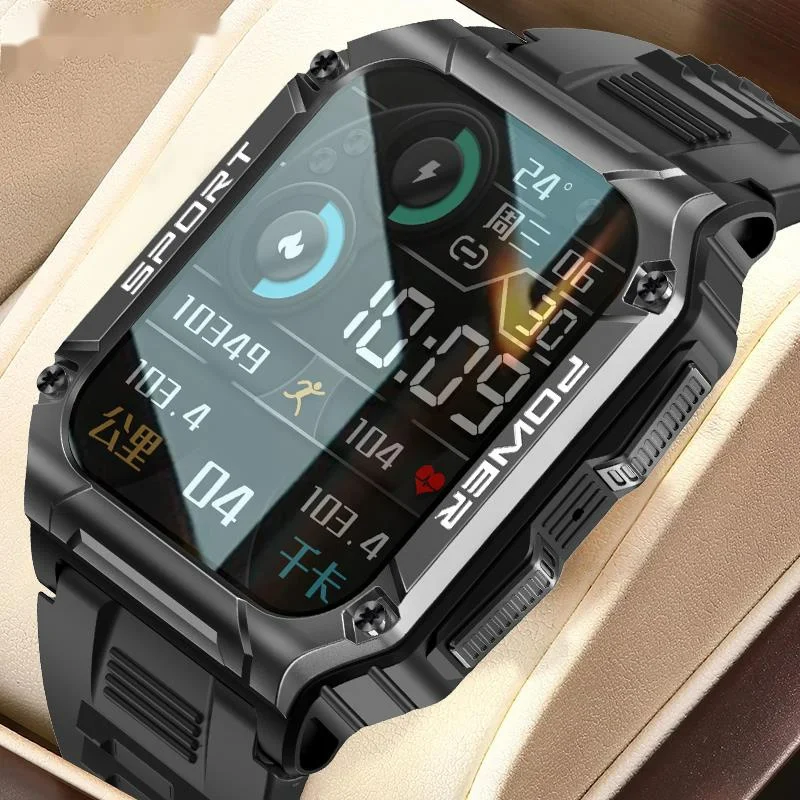 

2023 New Military Smart Supports Bluetooth Calling Compass IP68 Waterproof Men's Watch Is Suitable For Android IOS. Recommend