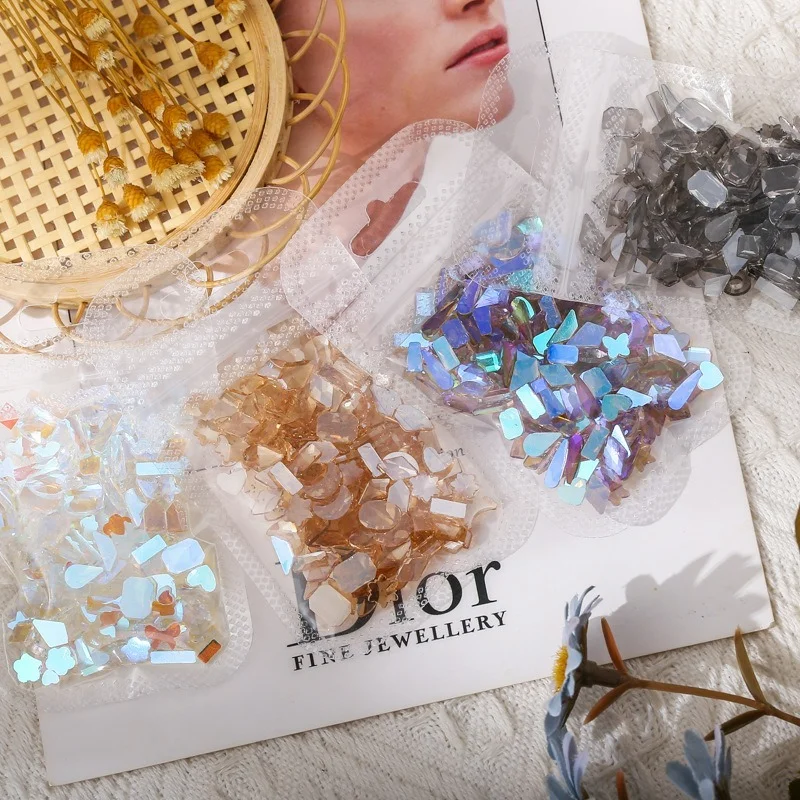

50pcs/lot Nail Art Decorations Rhinestones Nail art Flat Size Shaped Aurora Nail Accessories For Nail Tip Beauty