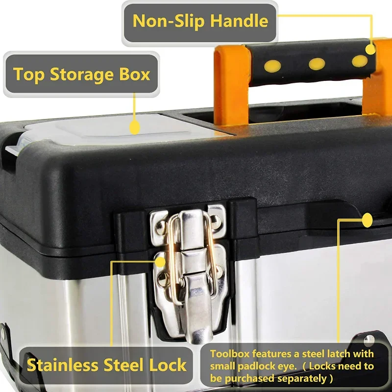 

Box Box Portable Grade Multifunctional Toolbox Metal Steel Storage Tool Boxes Suitcase Industrial Tools Organizers Stainless