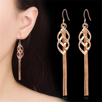long tassel drop earrings for women gold color dangle earrings fashion jewelry accessories