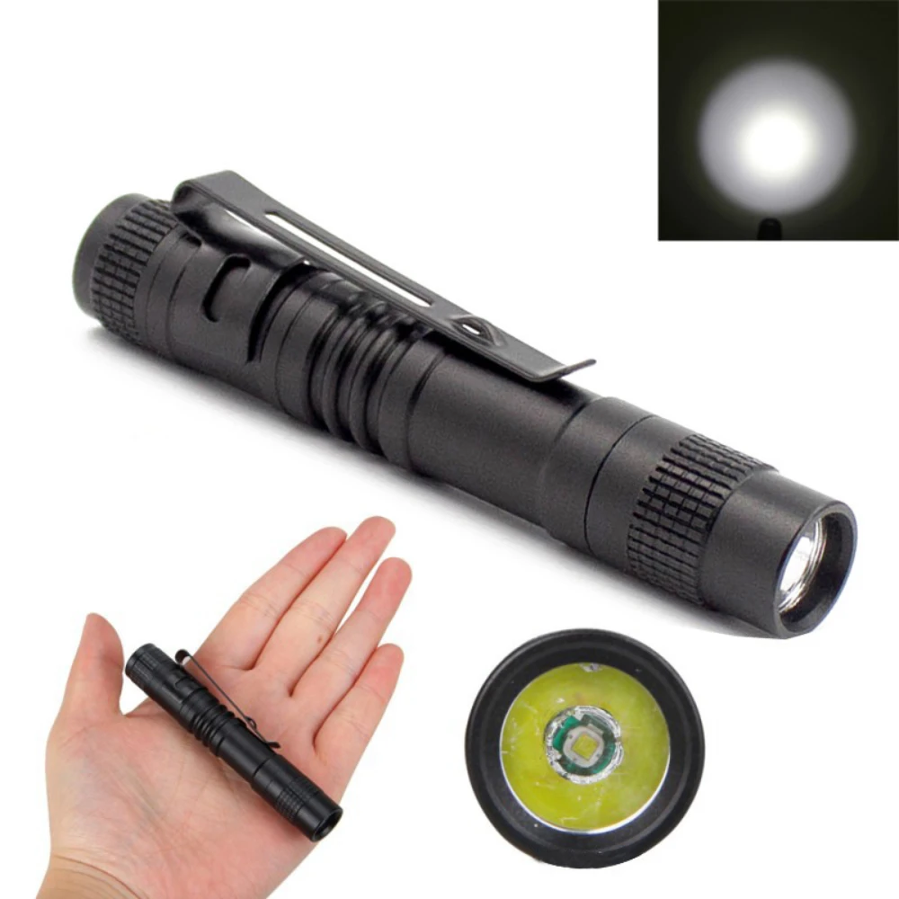 

Mini Pen-Shaped Small Flashlight Aluminum Alloy Waterproof with Pen Clip Lamp Small Flashlight for Camping Outdoor Emergency
