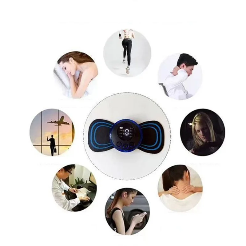 Умный мини-массажный пластырь для облегчения усталости шеи импульсный массажный