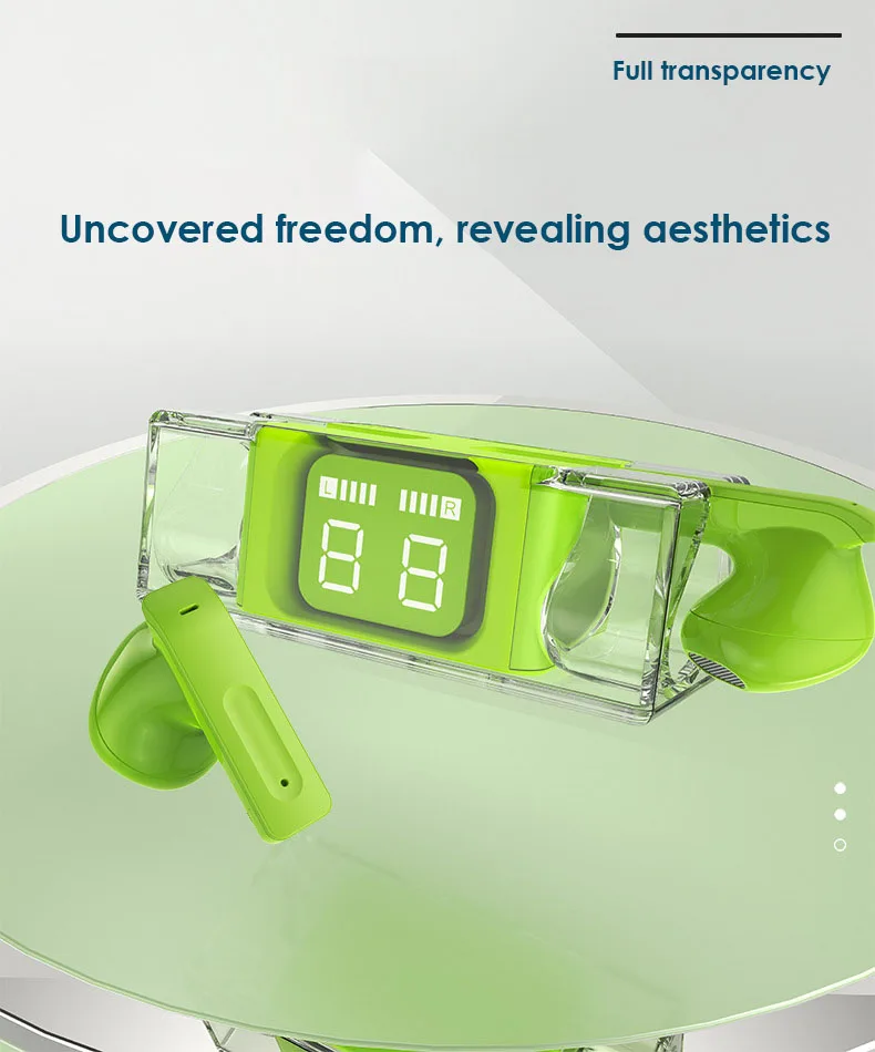 

New E90 Bluetooth Stereo In-Ear Digital Display Noise Reduction Wireless Headset With Charging Case Power Touch Control Earbuds