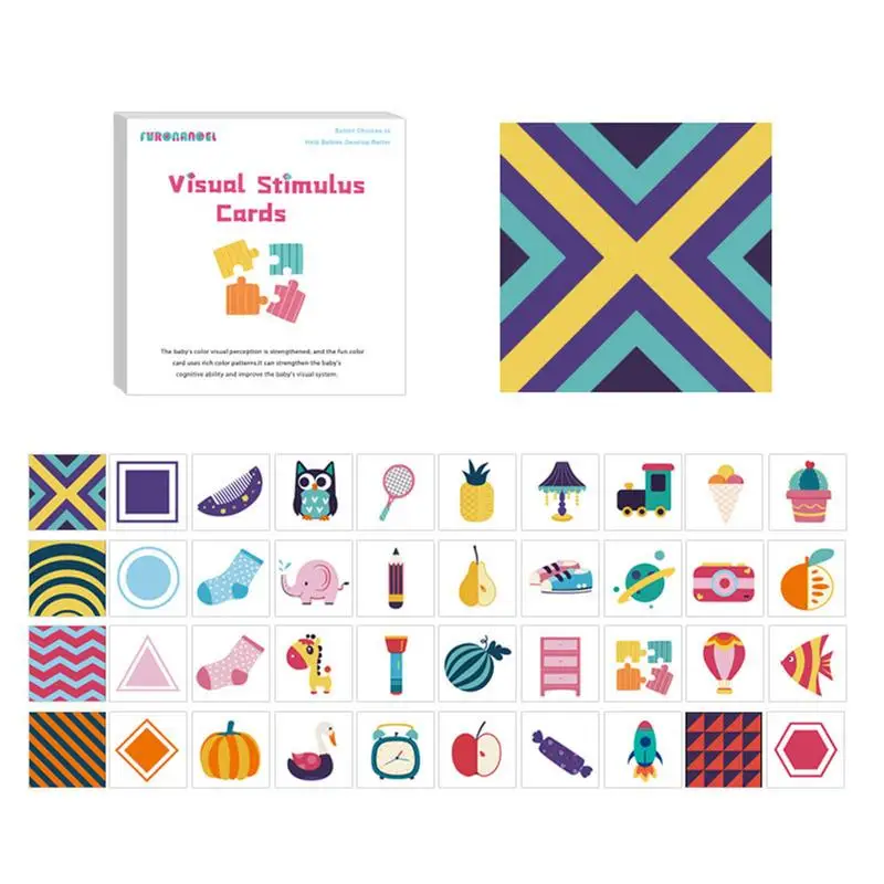 

Baby Black White Flash Card Educational Montessori Baby Toys 0-12 Months High Contrast Visual Stimulation Flashcard Sensory Toys