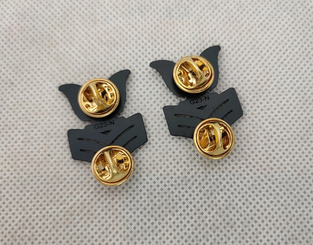 armyshop2008 PAIR U.S. NAVY/ MARINE CORPS BLACK METAL COLLAR HAT PIN DEVICE: FIRST CLASS PETTY OFFICER/ E6 |